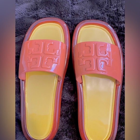 Tory Burch bubble Jelly Slides 💯 authentic - Picture 2 of 6
